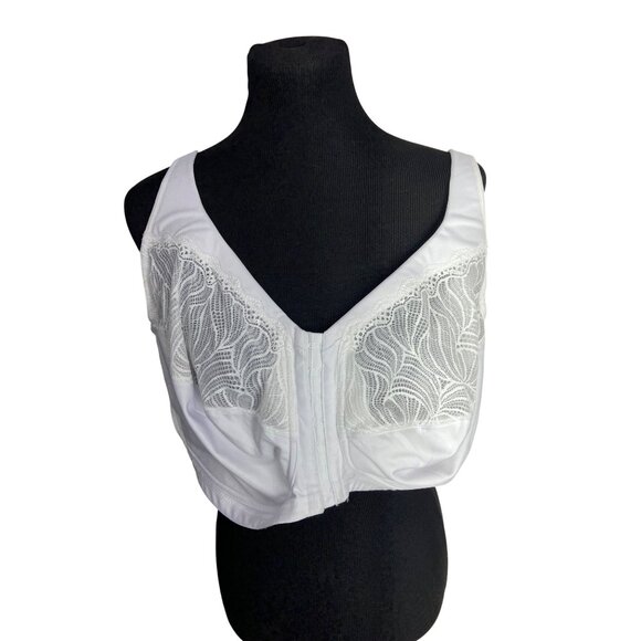 GLAMORISE White Magic Lift Natural Shape Front-Close Bra,‎ US 54D, UK 54D - Picture 1 of 5